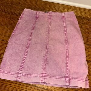 free people denim skirt